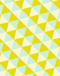 'Optic Triangle' Wallpaper By Clare V. - Mint