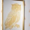 'Orange Owl' Mirrored Art By Artshoppe