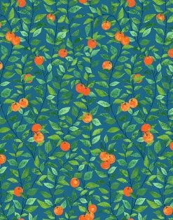 'Orange Crush' Wallpaper By Nathan Turner - Cadet Blue -Wall Decoration Store OrangeCrush Cadetblue 956182d1 aa4e 439d 8300 9efd2a4288ec