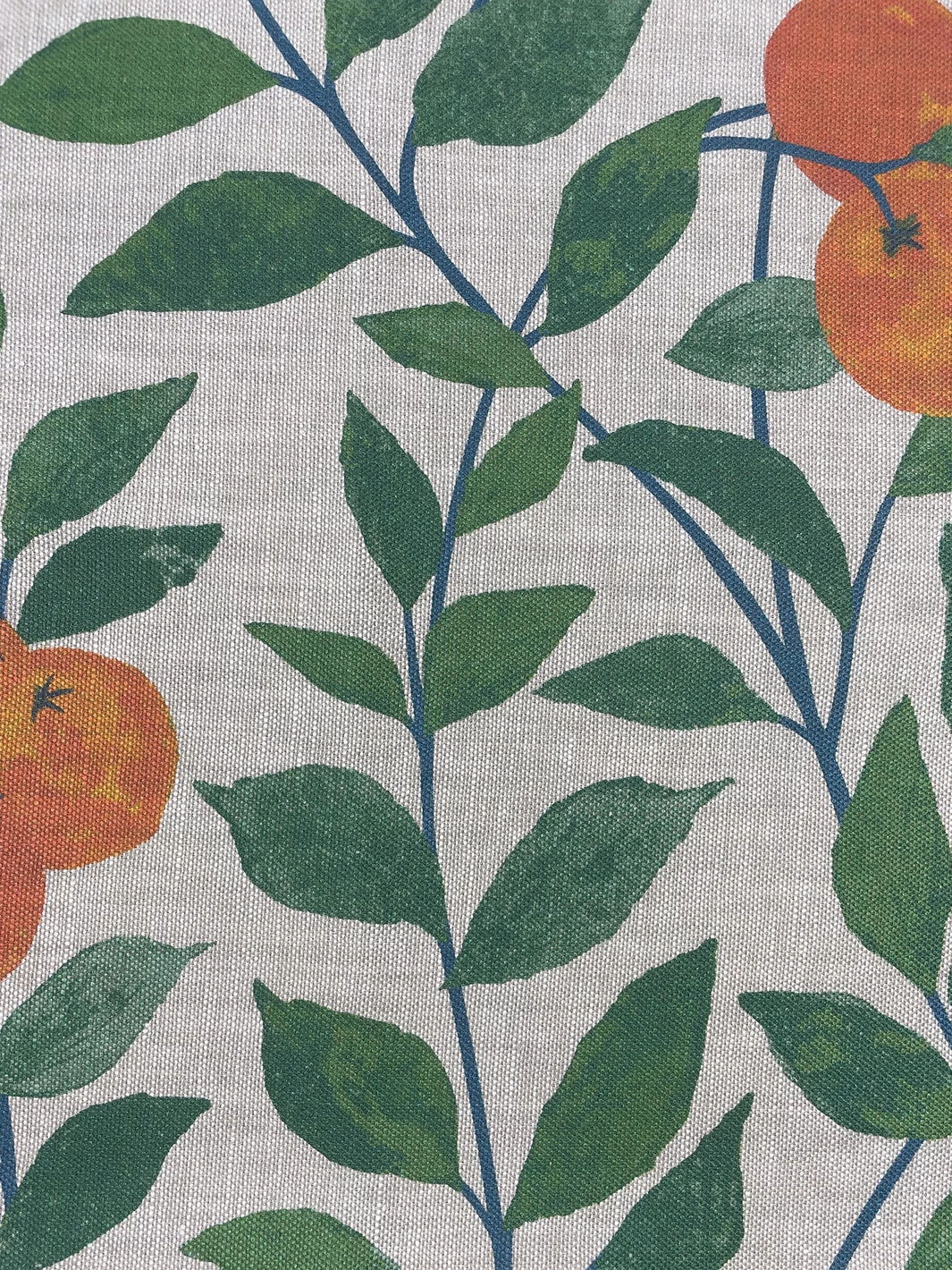 'Fabric By The Yard - Orange Crush - Natural On Linen 7 'Fabric By The Yard - Orange Crush - Natural On Linen - Image 5