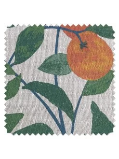 'Fabric By The Yard - Orange Crush - Natural On Organic Twill -Wall Decoration Store Orange Crush Natural Flax Linen Detail def5c170 3369 4989 884d 11180ed86a84
