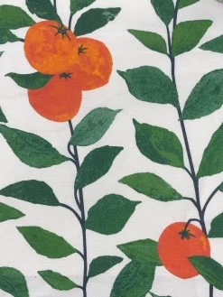 'Fabric By The Yard - Orange Crush - Natural On Linen 11 'Fabric By The Yard - Orange Crush - Natural On Linen -Wall Decoration Store Orange Crush Natural Linen Design