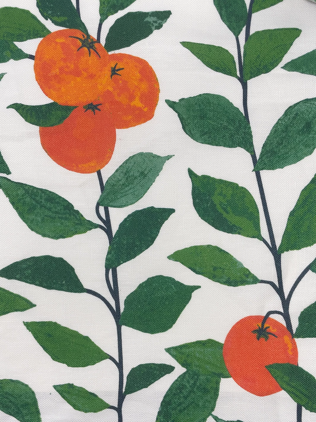 'Fabric By The Yard - Orange Crush - Natural On Linen 6 'Fabric By The Yard - Orange Crush - Natural On Linen - Image 4