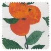 'Fabric By The Yard - Orange Crush - Natural On Linen