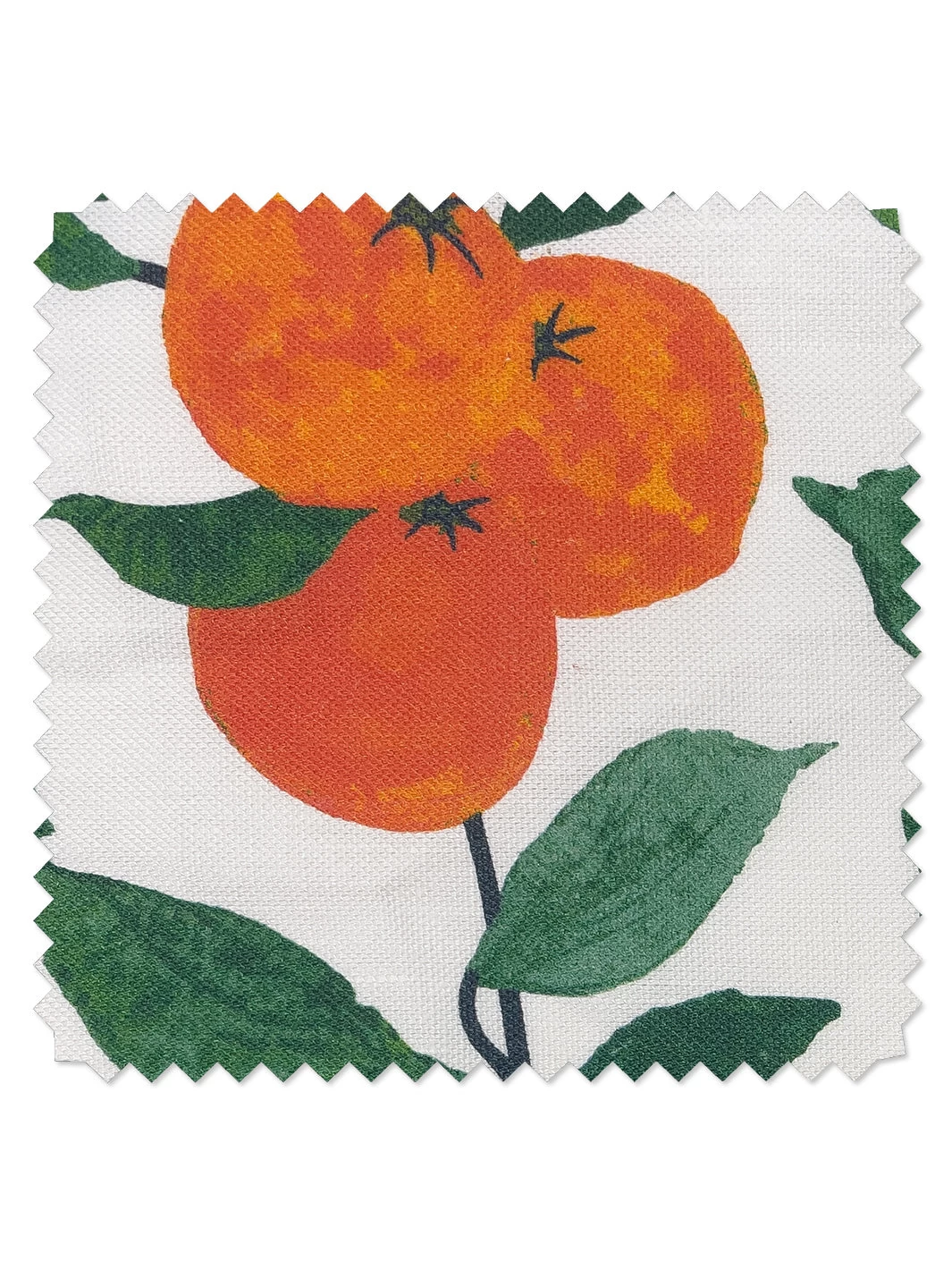 'Fabric By The Yard - Orange Crush - Natural On Linen 3 'Fabric By The Yard - Orange Crush - Natural On Linen