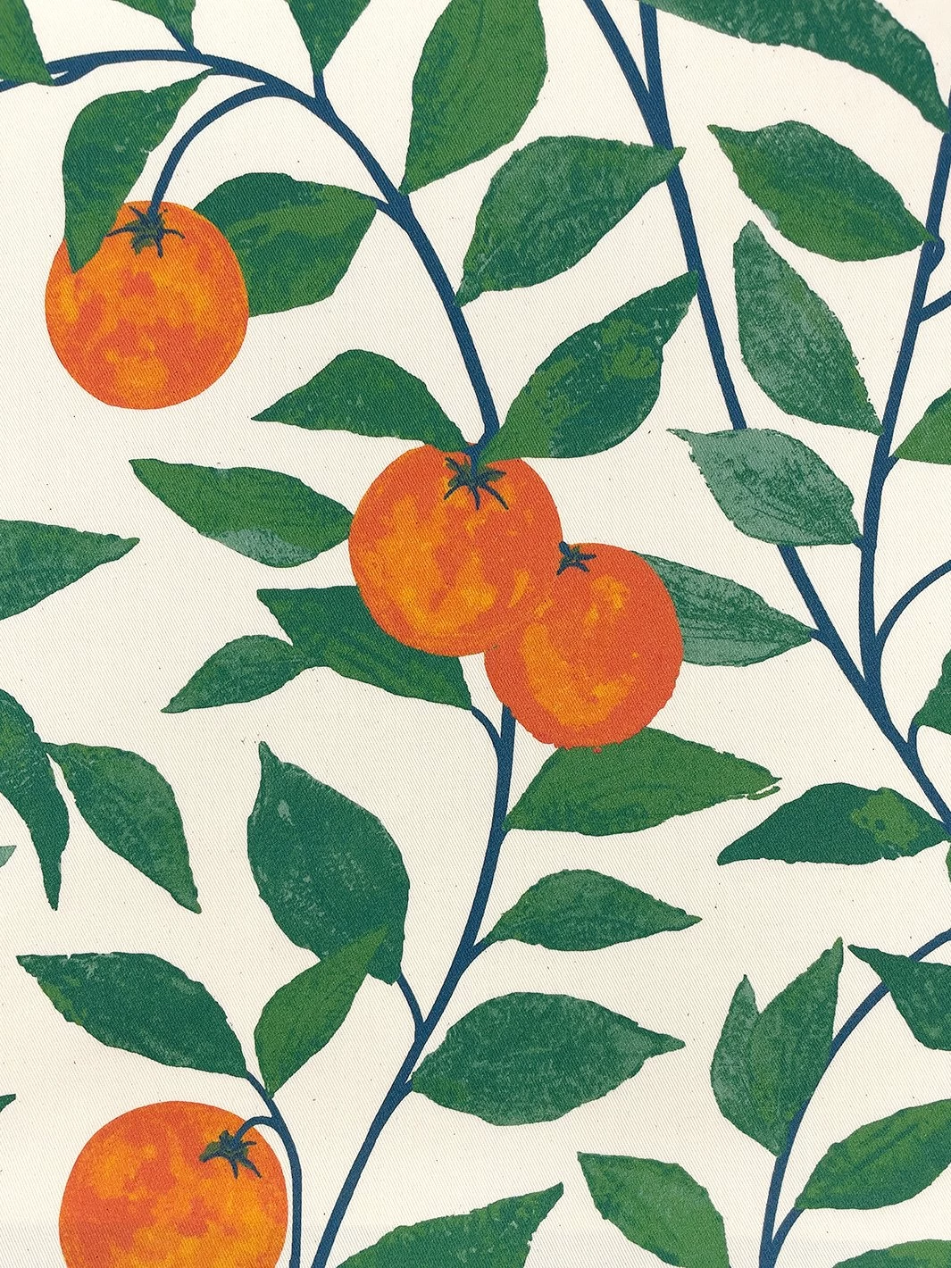 'Fabric By The Yard - Orange Crush - Natural On Linen 8 'Fabric By The Yard - Orange Crush - Natural On Linen - Image 6