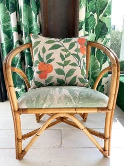 'Fabric By The Yard - Orange Crush - Natural On Flax Linen -Wall Decoration Store Orange Crush Natural on Flax Linen 18inx18in RS4 e5575e13 4460 4b14 b95c 2188919f9b1f