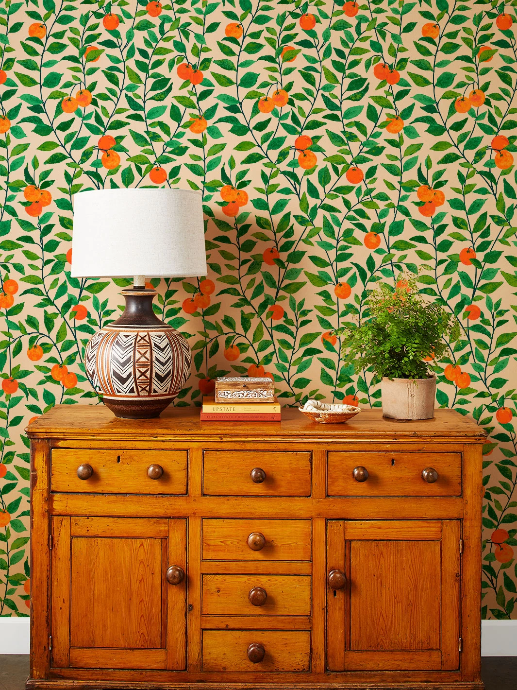'Orange Crush' Kraft Wallpaper By Nathan Turner - Natural 3 'Orange Crush' Kraft Wallpaper By Nathan Turner - Natural