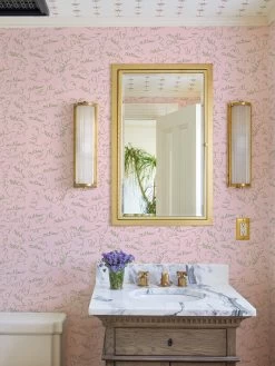 'Outlaws And Rebels' Wallpaper By Lingua Franca- Pink + Green