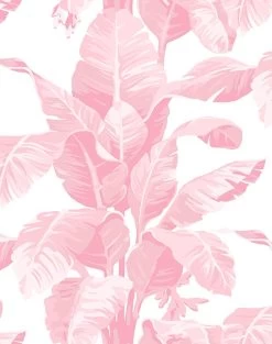 'Pacifico Palm' Wallpaper By Nathan Turner - Garcelle Pink