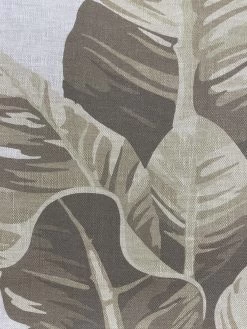 'Fabric By The Yard - Pacifico Palm - Cappuccino On Flax Linen -Wall Decoration Store Pacifico Palm Cappuccino Flax Linen Design