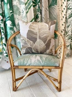 'Fabric By The Yard - Pacifico Palm - Cappuccino On Linen -Wall Decoration Store Pacifico Palm Cappuccino on Flax Linen 22inx22in RS2 ee721f64 c65e 4958 895d a6eec4209b3a