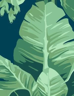 'Pacifico Palm' Wallpaper By Nathan Turner - Indigo -Wall Decoration Store Pacifico Palm Indigo Detail 1e3c5bba 2a40 476e b82b c970cd9fcbd5