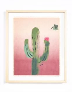 'Painted Cactus' Framed Art By Tea Collection