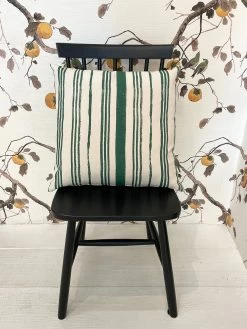 'Fabric By The Yard - Painted Stripes - Green On Raw Canvas -Wall Decoration Store Painted Stripe Green on Raw Canvas 22inx22in RS 081bedb2 5171 4c16 92ec adddbadbc00b