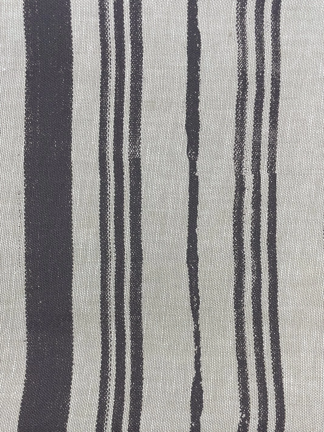 'Fabric By The Yard - Painted Stripes - Chocolate On Raw Canvas 6 'Fabric By The Yard - Painted Stripes - Chocolate On Raw Canvas - Image 4