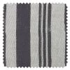 'Fabric By The Yard - Painted Stripes - Chocolate On Flax Linen