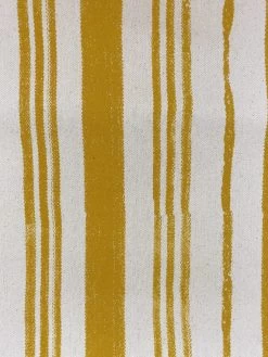 'Fabric By The Yard - Painted Stripes - Gold On Raw Canvas -Wall Decoration Store Painted Stripes Gold on Raw Canvas Design