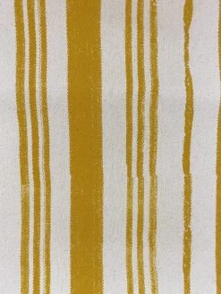 'Fabric By The Yard - Painted Stripes - Gold On Flax Linen -Wall Decoration Store Painted Stripes Gold on Raw Canvas Design c3aeb0b1 bb4b 4865 9b9f f2cb0dc29c64