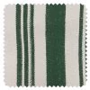 'Fabric By The Yard - Painted Stripes - Green On Raw Canvas 1 'Fabric By The Yard - Painted Stripes - Green On Raw Canvas -Wall Decoration Store Painted Stripes Green on Raw Canvas Detail