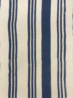 'Fabric By The Yard - Painted Stripes - Navy On Raw Canvas -Wall Decoration Store Painted Stripes Navy Raw Canvas Design