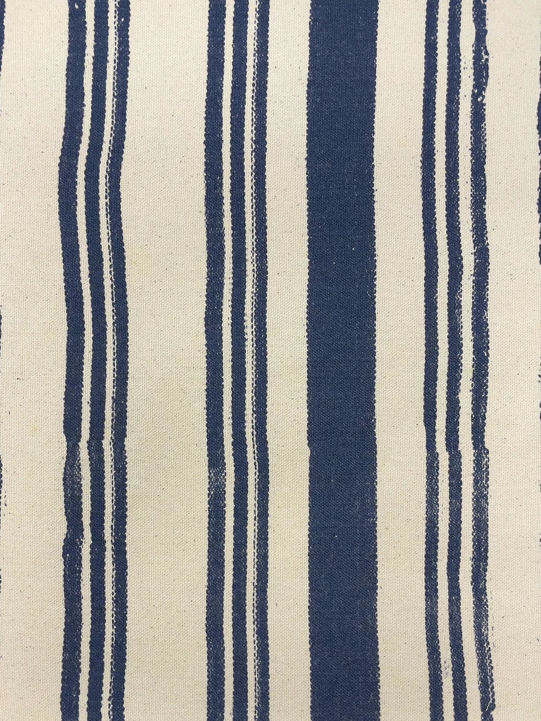 'Fabric By The Yard - Painted Stripes - Navy On California Cotton 7 'Fabric By The Yard - Painted Stripes - Navy On California Cotton - Image 5