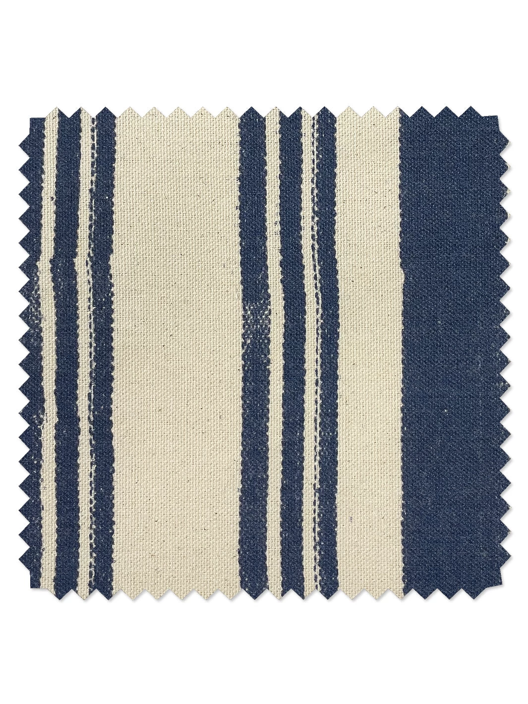 'Fabric By The Yard - Painted Stripes - Navy On California Cotton 5 'Fabric By The Yard - Painted Stripes - Navy On California Cotton - Image 3