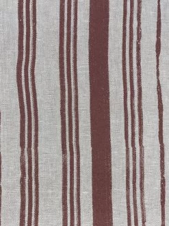 'Fabric By The Yard - Painted Stripes - Rust On Flax Linen -Wall Decoration Store Painted Stripes Rust Flax Linen Design cd03ab7a fc01 4c4c 9903 34e272d056cd