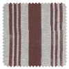 'Fabric By The Yard - Painted Stripes - Rust On Flax Linen