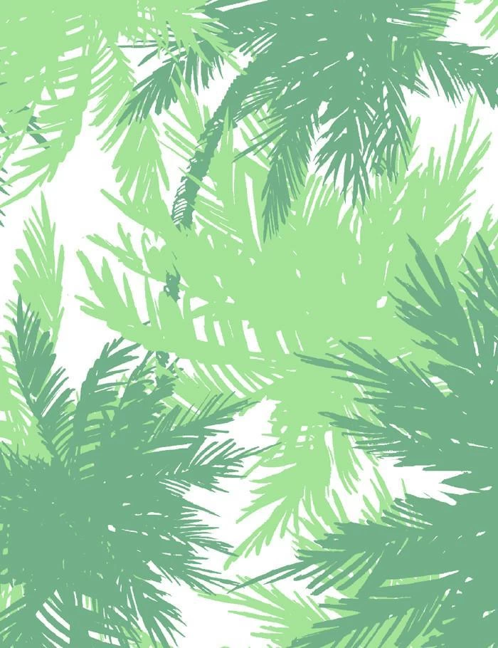 'Palm Shuffle' Wallpaper By Wallshoppe - Grass / Kelp 5 'Palm Shuffle' Wallpaper By Wallshoppe - Grass / Kelp - Image 3