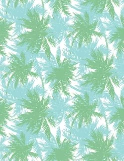 'Palm Shuffle' Wallpaper By Wallshoppe - Green / Caribbean -Wall Decoration Store PalmShuffle product GreenCarribean forWEB 97b48edd 4126 455e bc66 d4dcac532af0