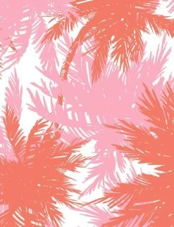 'Palm Shuffle' Wallpaper By Wallshoppe - Watermelon / Bubble Gum -Wall Decoration Store PalmShuffle product Watermelon BubbleGum forWEB detail 26204c25 c56b 4c3b 9122 b4d677a21957