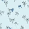 'Palms' Wallpaper By Tea Collection - Cerulean