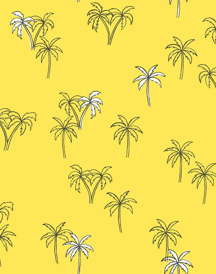 'Palms' Wallpaper By Tea Collection - Daffodil 3 'Palms' Wallpaper By Tea Collection - Daffodil