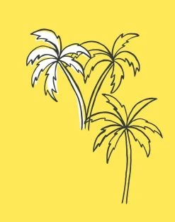 'Palms' Wallpaper By Tea Collection - Daffodil 7 'Palms' Wallpaper By Tea Collection - Daffodil -Wall Decoration Store Palms Daffodil detail