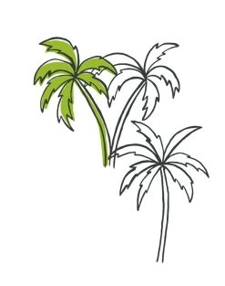 'Palms' Wallpaper By Tea Collection - Lime -Wall Decoration Store Palms Lime detail