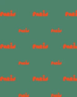 'Paris Graphic' Wallpaper By Clare V. - Green / Retro Red