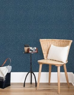 'Pebble' Wallpaper By Sugar Paper - Navy -Wall Decoration Store Pebble RS navy for web 4dd3bc9b c785 441b 9938 dff1e46fea9d