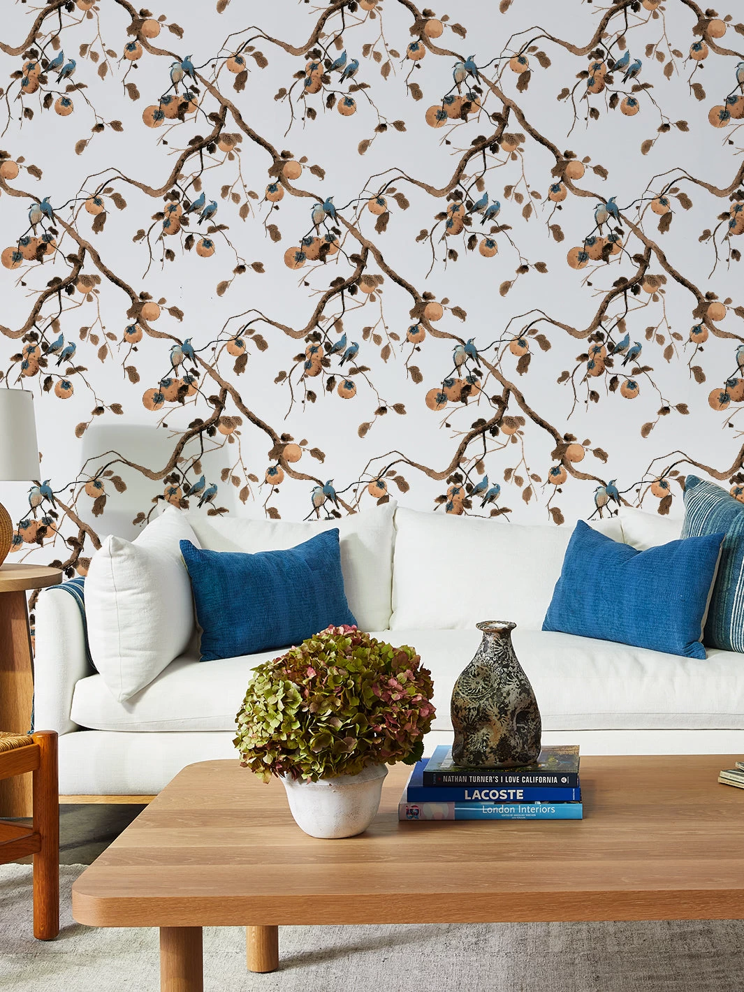 'Persimmon Birds' Wallpaper By Nathan Turner - Washed Sienna 3 'Persimmon Birds' Wallpaper By Nathan Turner - Washed Sienna