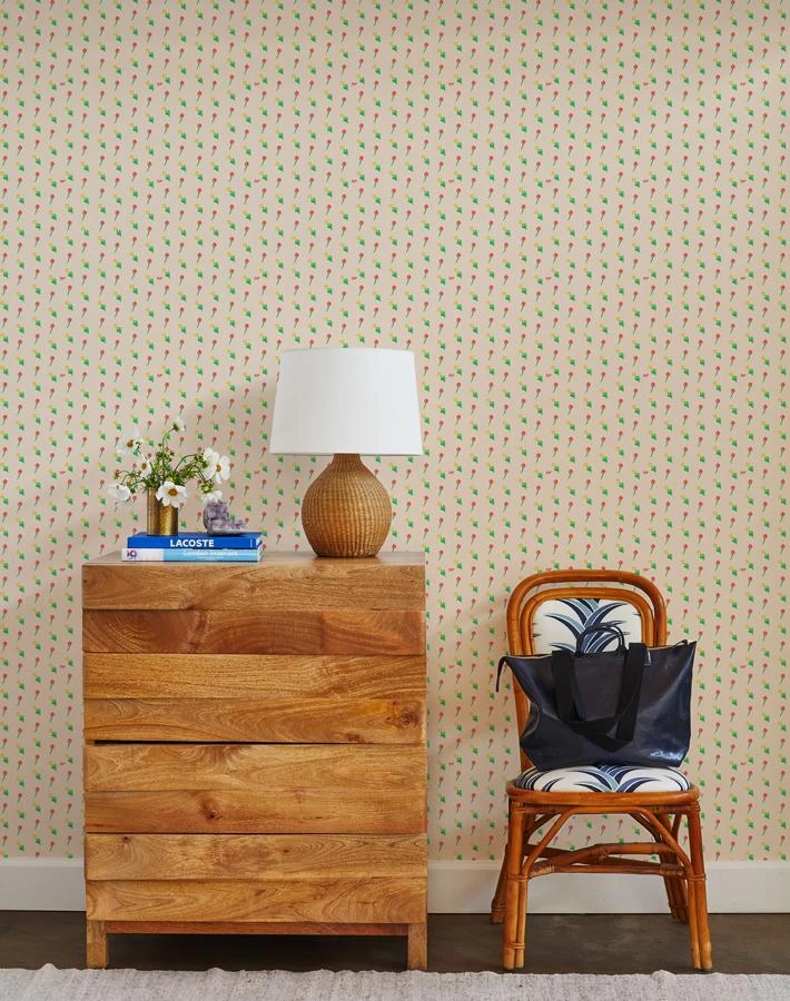 'Petite Fleur' Wallpaper By Clare V. - Peach 4 'Petite Fleur' Wallpaper By Clare V. - Peach - Image 2