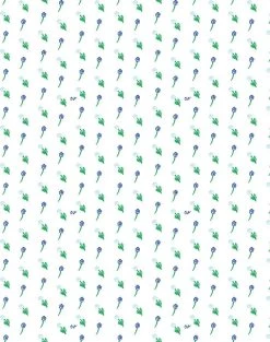 'Petite Fleur' Wallpaper By Clare V. - Blue On White