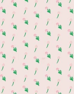 'Petite Fleur' Wallpaper By Clare V. - Blush 7 'Petite Fleur' Wallpaper By Clare V. - Blush -Wall Decoration Store Petite Fleur by Clare V Blush detail