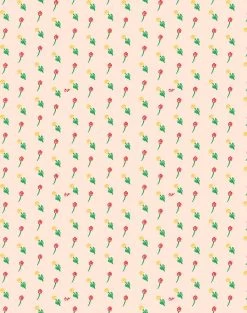 'Petite Fleur' Wallpaper By Clare V. - Peach
