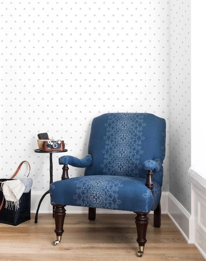 'Dainty Dot' Wallpaper By Sugar Paper - French Blue On White 4 'Dainty Dot' Wallpaper By Sugar Paper - French Blue On White - Image 2