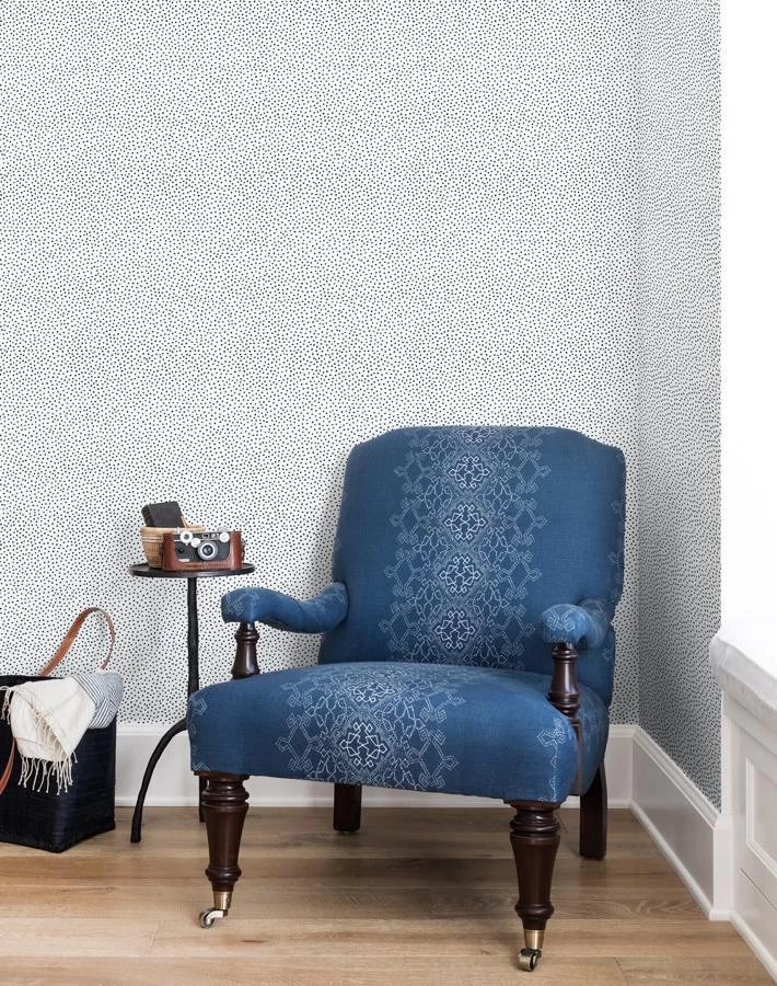 'Pebble' Wallpaper By Sugar Paper - Navy On White 4 'Pebble' Wallpaper By Sugar Paper - Navy On White - Image 2