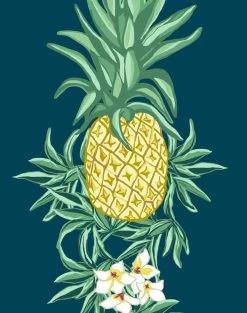 'Pineapple Express' Wallpaper By Nathan Turner - Indigo 8 'Pineapple Express' Wallpaper By Nathan Turner - Indigo -Wall Decoration Store PineappleExpres indigo detail 8c651eaa 06e7 4358 9b3d 641d83d132fe