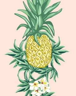 'Pineapple Express' Wallpaper By Nathan Turner - Peach -Wall Decoration Store PineappleExpres peach detail e897b28b 08d0 4371 8498 7d398969379c