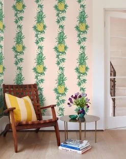 'Pineapple Express' Wallpaper By Nathan Turner - Peach -Wall Decoration Store PineappleExpress RS peach 5a3e20ee 711e 4f09 9bae 112f71a0f587