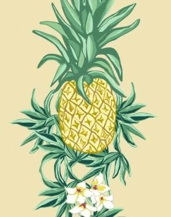 'Pineapple Express' Wallpaper By Nathan Turner - Beige -Wall Decoration Store PineappleExpress beige detail 95b9f4d8 ba0b 4478 8bc6 3aba34c47ad8