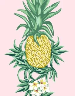 'Pineapple Express' Wallpaper By Nathan Turner - Pink -Wall Decoration Store PineappleExpress pink detail 00ae05c5 260c 42f5 9ec1 ea5293c7297b